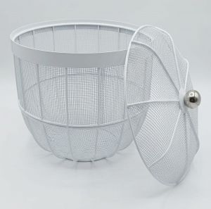 Silver Metal Fruit Basket