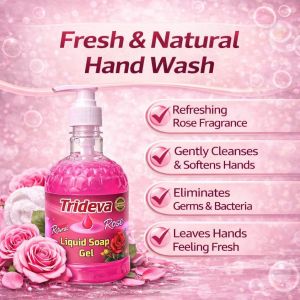 1L Trideva Rose Liquid Soap Gel