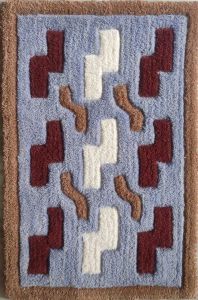 Soft Wool Geometric Pattern Floor Rug
