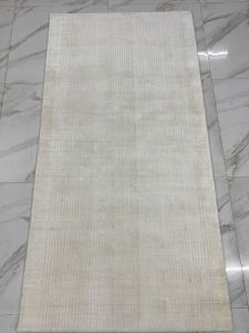 White Handwoven Runner Rug