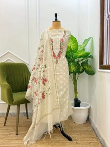 Banarasi Cotton Chanderi Silk Suit Set