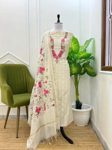 Banarasi Cotton Chanderi Silk Suit Set