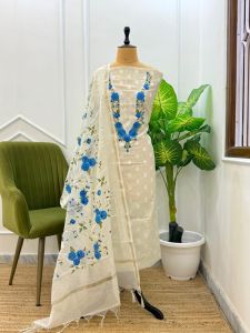 Banarasi Cotton Chanderi Silk Suit Set