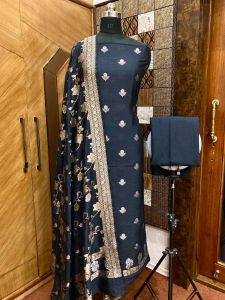 Banarasi Dyeable Chinon Silk Suit