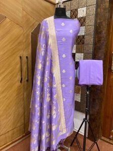 Banarasi Dyeable Chinon Silk Suit