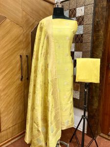 Banarasi Dyeable Chinon Silk Suit