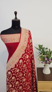 Pure Khaddi Georgette Handloom Banarasi Saree