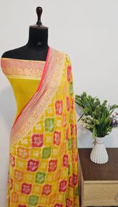 Pure Khaddi Georgette Handloom Banarasi Saree