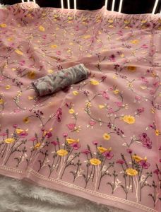 Banarasi Semi Pure Kora Organza Silk Saree