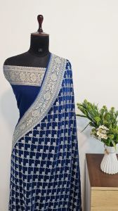 Pure Banarasi Khaddi Georgette Silk Saree