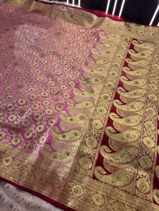 Heavy Bridal Banarasi Satin Silk Saree