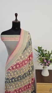 Pure Banarasi Khaddi Georgette Designer Saree
