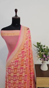 Pure Banarasi Khaddi Georgette Designer Saree