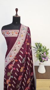 Traditional Banarasi Tussar Georgette Saree