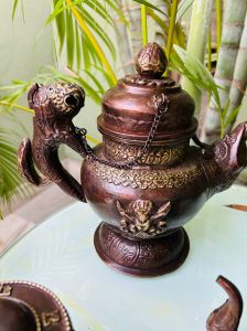 Antique Brass Dragon Kettle