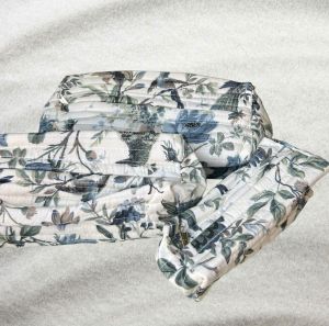 Printed Quilted Cotton Travel Pouches Set