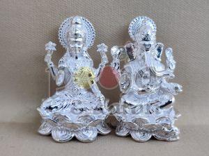 Decorative Temple Worship Silver God Idol Murti