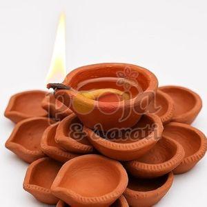 Handmade Festival Lighting Earthen Pooja Diya