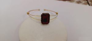 Red Stone Adjustable Cuff Bracelet