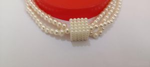 Triple Layer Pearl Designer Choker Necklace