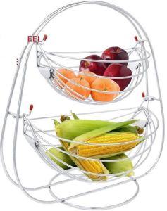 Stainless Steel 2 Tier Fruit Basket
