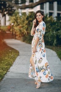 Ladies Floral A-Line Frock Dress