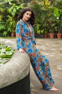 Ladies Paisley Print Co-ord Jumpsuit Set