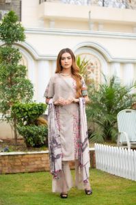 Ladies Pearl Bloom Premium Kurti Palazzo Dupatta Set