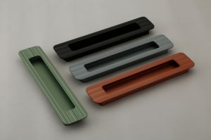 Matte Ribbed Aluminum Concealed Cabinet Handle