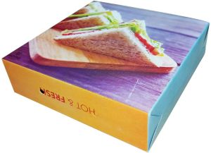 Kraft Paper Square Sandwich Packaging Box