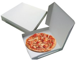 White Paper Pizza Box