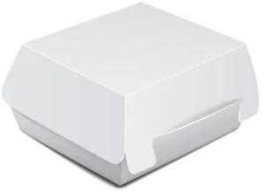 White Square Kraft Paper Burger Box