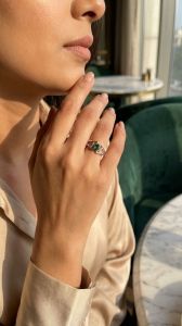 Designer Emerald Gemstone Ring