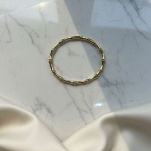 Gold Plated Bamboo Style Bracelet for Women