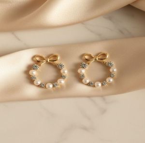 Gold Plated Pearl Earrings for Women