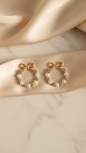 Gold Plated Pearl Earrings for Women