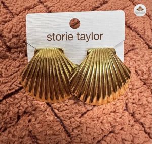 Gold Plated Seashell Stud Earring