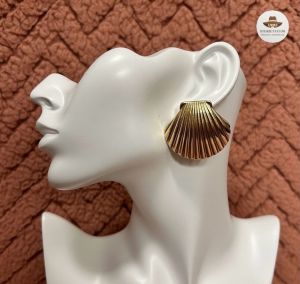 Gold Plated Seashell Stud Earring