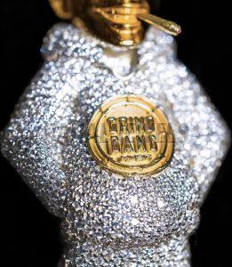 18K Yellow Gold and Pave Diamond Pendant