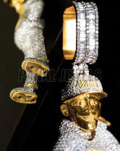 18K Yellow Gold and Pave Diamond Pendant