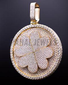 S925 4 Leaf Clover Rose Gold Plated Pendant