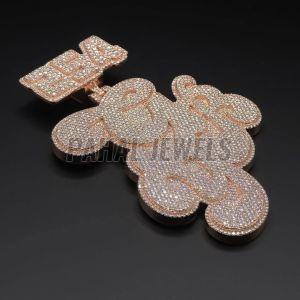 925 Sterling Silver Diamond Hip Hop Pendant
