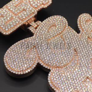 925 Sterling Silver Diamond Hip Hop Pendant