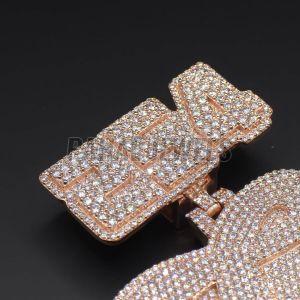 925 Sterling Silver Diamond Hip Hop Pendant