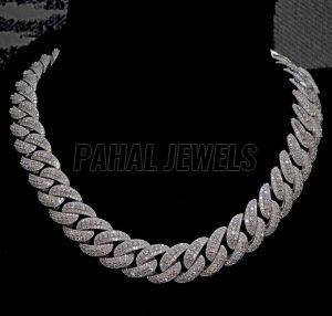 925 Sterling Silver Iced Out Cuban Chain