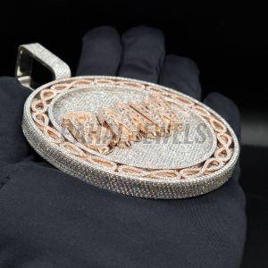 925 Sterling Silver Round Bmw Pendant