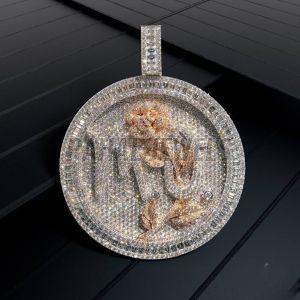 Custo Iced Out Moissanite Diamond Pendant