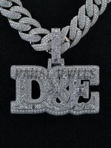 D&Amp;Amp;E Letter Hip Hop Diamond Pendant