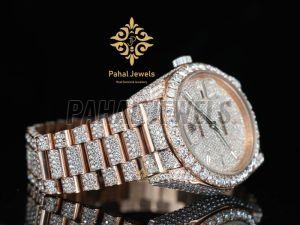 Designer Rectangular Moissanite Watch
