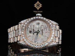 Designer Rectangular Moissanite Watch